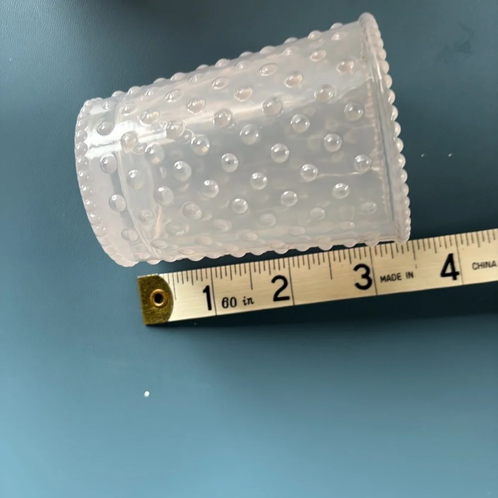 Elegant White Hobnail Glass Set of 2